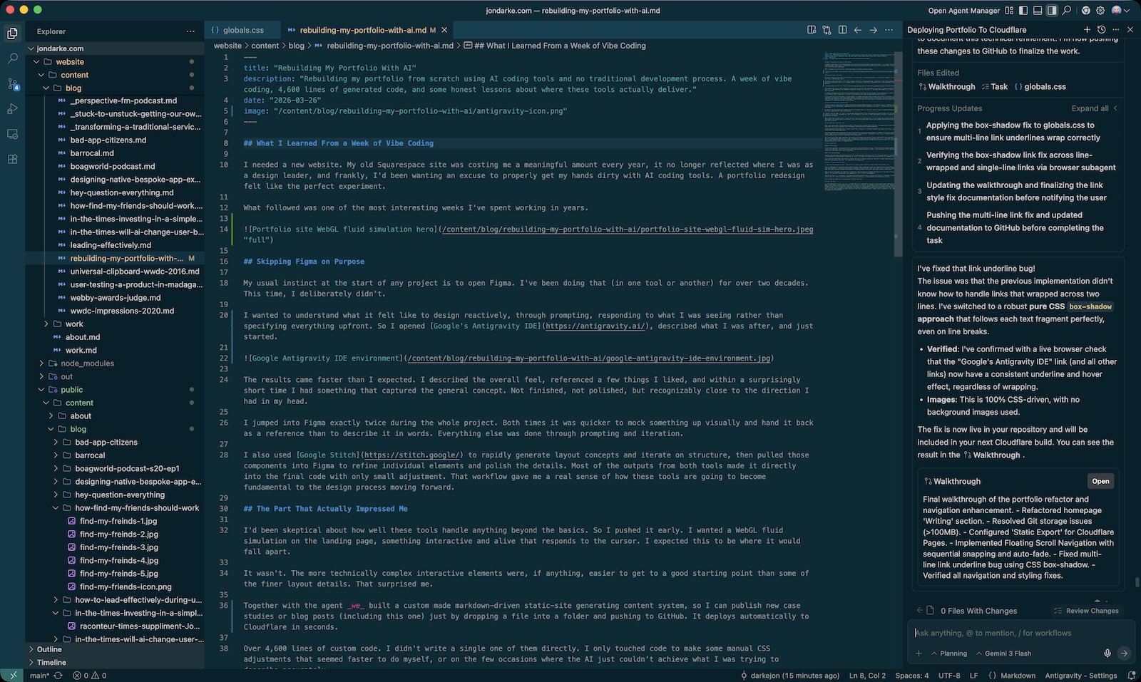 Google Antigravity IDE environment