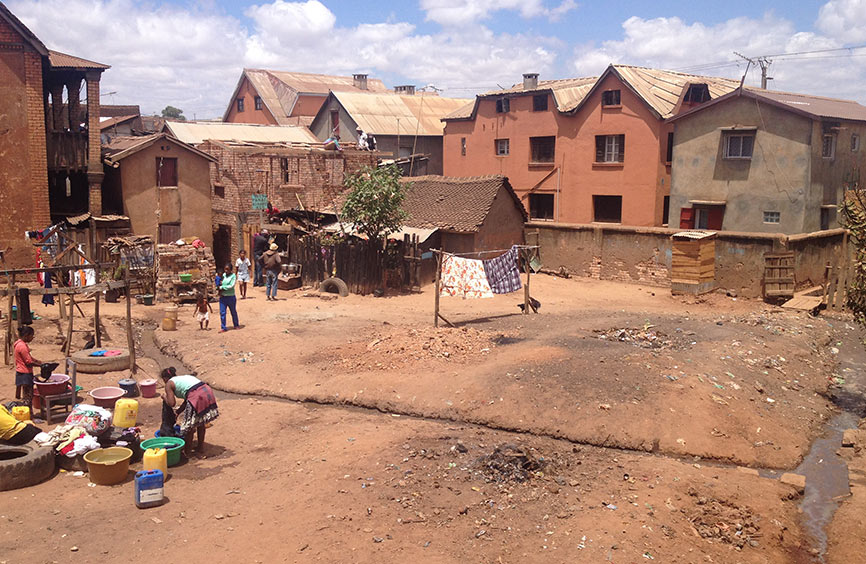 User testing a product in Madagascar