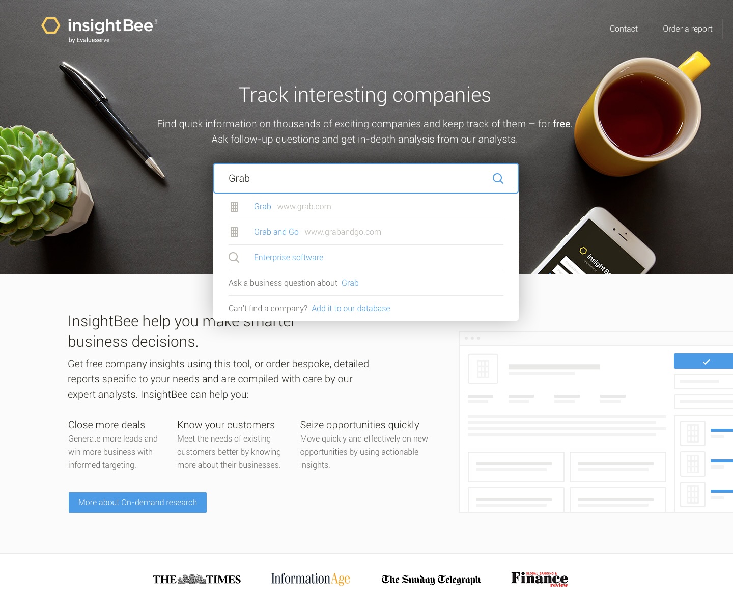 InsightBee Company Search