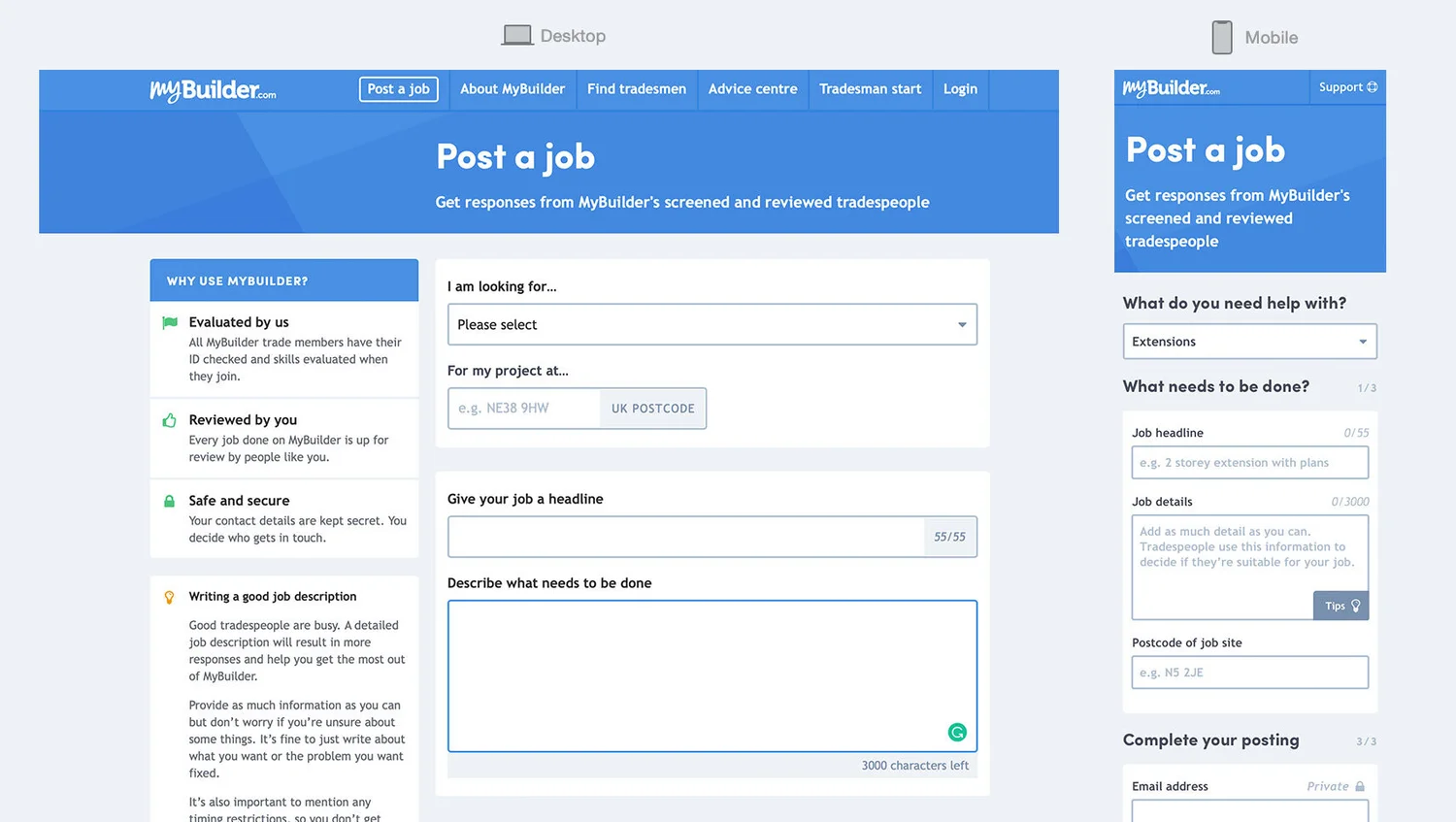 Post a job Image 1